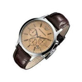 Buy Shop Emporio Armani Classic Chronograph Beige Dial Brown Leather Strap Watch For Men - AR2433 USA Online