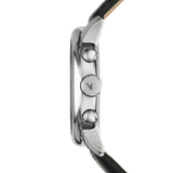 Buy Shop Emporio Armani Classic Chronograph Black Dial Black Leather Strap Watch For Men - AR0431 USA Online