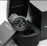 Buy Shop Emporio Armani Classic Chronograph Black Dial Black Stainless Steel Strap Watch For Men - AR2453 USA Online