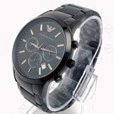 Buy Shop Emporio Armani Classic Chronograph Black Dial Black Stainless Steel Strap Watch For Men - AR2453 USA Online