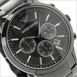 Buy Shop Emporio Armani Classic Chronograph Black Dial Black Stainless Steel Strap Watch For Men - AR2453 USA Online