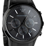 Buy Shop Emporio Armani Classic Chronograph Black Dial Black Stainless Steel Strap Watch For Men - AR2453 USA Online