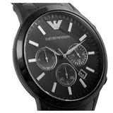Buy Shop Emporio Armani Classic Chronograph Black Dial Black Stainless Steel Strap Watch For Men - AR2453 USA Online