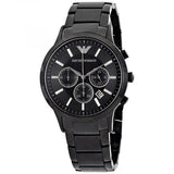 Buy Shop Emporio Armani Classic Chronograph Black Dial Black Stainless Steel Strap Watch For Men - AR2453 USA Online