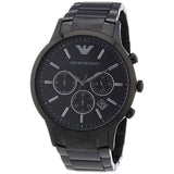 Buy Shop Emporio Armani Classic Chronograph Black Dial Black Stainless Steel Strap Watch For Men - AR2453 USA Online