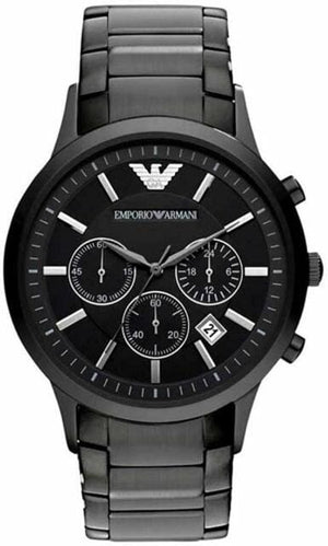 Buy Shop Emporio Armani Classic Chronograph Black Dial Black Stainless Steel Strap Watch For Men - AR2453 USA Online