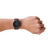 Buy Shop Emporio Armani Classic Chronograph Black Dial Brown Leather Strap Watch For Men - AR1919 USA Online