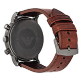 Buy Shop Emporio Armani Classic Chronograph Black Dial Brown Leather Strap Watch For Men - AR1919 USA Online