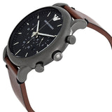 Buy Shop Emporio Armani Classic Chronograph Black Dial Brown Leather Strap Watch For Men - AR1919 USA Online