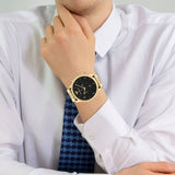 Buy Shop Emporio Armani Classic Chronograph Black Dial Gold Steel Strap Watch For Men - AR1893 USA Online
