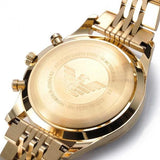 Buy Shop Emporio Armani Classic Chronograph Black Dial Gold Steel Strap Watch For Men - AR1893 USA Online