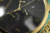 Buy Shop Emporio Armani Classic Chronograph Black Dial Gold Steel Strap Watch For Men - AR1893 USA Online