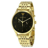 Buy Shop Emporio Armani Classic Chronograph Black Dial Gold Steel Strap Watch For Men - AR1893 USA Online