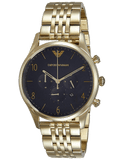 Buy Shop Emporio Armani Classic Chronograph Black Dial Gold Steel Strap Watch For Men - AR1893 USA Online