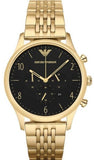 Buy Shop Emporio Armani Classic Chronograph Black Dial Gold Steel Strap Watch For Men - AR1893 USA Online