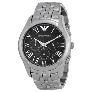 Buy Shop Emporio Armani Classic Chronograph Black Dial Silver Steel Strap Watch For Men - AR1786 USA Online