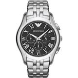 Buy Shop Emporio Armani Classic Chronograph Black Dial Silver Steel Strap Watch For Men - AR1786 USA Online