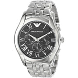 Buy Shop Emporio Armani Classic Chronograph Black Dial Silver Steel Strap Watch For Men - AR1786 USA Online