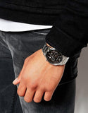 Buy Shop Emporio Armani Classic Chronograph Black Dial Silver Steel Strap Watch For Men - AR2434 USA Online