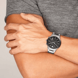 Buy Shop Emporio Armani Classic Chronograph Black Dial Silver Steel Strap Watch For Men - AR2434 USA Online