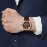 Buy Shop Emporio Armani Classic Chronograph Brown Dial Brown Leather Strap Watch for Men - AR0371 USA Online