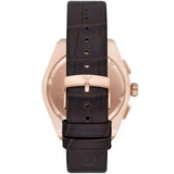 Buy Shop Emporio Armani Classic Chronograph Brown Dial Brown Leather Strap Watch for Men - AR0371 USA Online