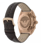 Buy Shop Emporio Armani Classic Chronograph Brown Dial Brown Leather Strap Watch for Men - AR0371 USA Online