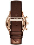 Buy Shop Emporio Armani Classic Chronograph Brown Dial Brown Leather Strap Watch For Men - AR0387 USA Online