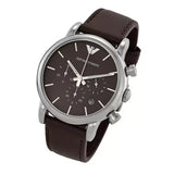 Buy Shop Emporio Armani Classic Chronograph Brown Dial Brown Leather Strap Watch For Men - AR1734 USA Online