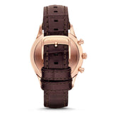Buy Shop Emporio Armani Classic Chronograph Burgundy Dial Brown Leather Strap Watch For Men - AR1890 USA Online