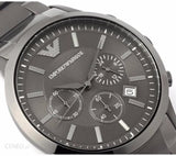 Buy Shop Emporio Armani Classic Chronograph Grey Dial Grey Steel Strap Watch For Men - AR2454 USA Online