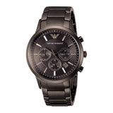 Buy Shop Emporio Armani Classic Chronograph Grey Dial Grey Steel Strap Watch For Men - AR2454 USA Online