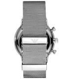 Buy Shop Emporio Armani Classic Chronograph Quartz Silver Dial Silver Mesh Bracelet Watch For Men - AR0390 USA Online