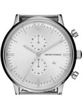 Buy Shop Emporio Armani Classic Chronograph Quartz Silver Dial Silver Mesh Bracelet Watch For Men - AR0390 USA Online