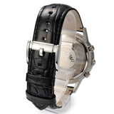Buy Shop Emporio Armani Classic Chronograph Silver Dial Black Leather Strap Watch For Men - AR2432 USA Online