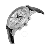 Buy Shop Emporio Armani Classic Chronograph Silver Dial Black Leather Strap Watch For Men - AR2432 USA Online