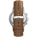 Buy Shop Emporio Armani Classic Chronograph Silver Dial Brown Leather Strap Watch For Men - AR2471 USA Online