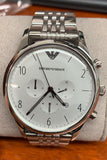 Buy Shop Emporio Armani Classic Chronograph Silver Dial Silver Steel Strap Watch For Men - AR1879 USA Online