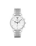 Buy Shop Emporio Armani Classic Chronograph Silver Dial Silver Steel Strap Watch For Men - AR1879 USA Online