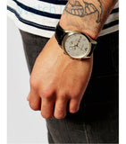 Buy Shop Emporio Armani Classic Chronograph White Dial Black Leather Strap Watch For Men - AR1892 USA Online