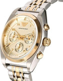 Buy Shop Emporio Armani Classic Chronograph White Dial Two Tone Steel Strap Watch For Men - AR0396 USA Online