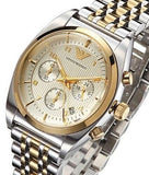 Buy Shop Emporio Armani Classic Chronograph White Dial Two Tone Steel Strap Watch For Men - AR0396 USA Online