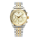 Buy Shop Emporio Armani Classic Chronograph White Dial Two Tone Steel Strap Watch For Men - AR0396 USA Online