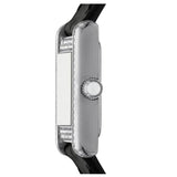 Buy Shop Emporio Armani Classic Crystals Silver Dial Black Leather Strap Watch for Women - AR11660 USA Online