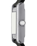 Buy Shop Emporio Armani Classic Crystals Silver Dial Black Leather Strap Watch for Women - AR11660 USA Online