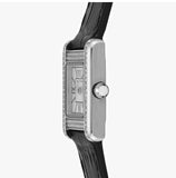 Buy Shop Emporio Armani Classic Crystals Silver Dial Black Leather Strap Watch for Women - AR11660 USA Online
