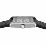 Buy Shop Emporio Armani Classic Crystals Silver Dial Black Leather Strap Watch for Women - AR11660 USA Online