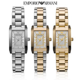 Buy Shop Emporio Armani Classic Diamonds Silver Dial Silver Steel Strap Watch For Women - AR3170 USA Online