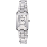 Buy Shop Emporio Armani Classic Diamonds Silver Dial Silver Steel Strap Watch For Women - AR3170 USA Online