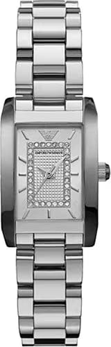 Buy Shop Emporio Armani Classic Diamonds Silver Dial Silver Steel Strap Watch For Women - AR3170 USA Online